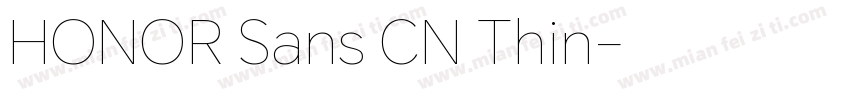HONOR Sans CN Thin字体转换